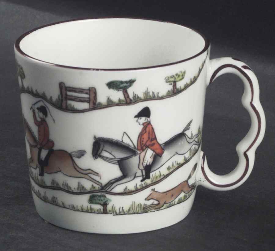 Hunting Scene Child's Mug by Crown Staffordshire-1