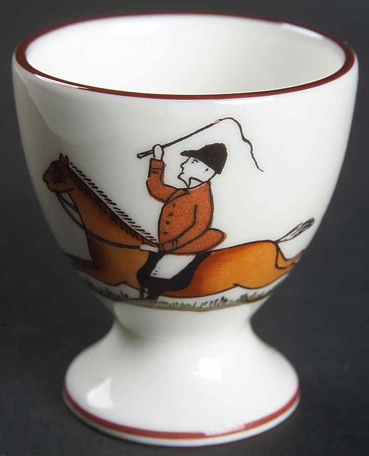 Hunting Scene Single Egg Cup by Crown Staffordshire-1
