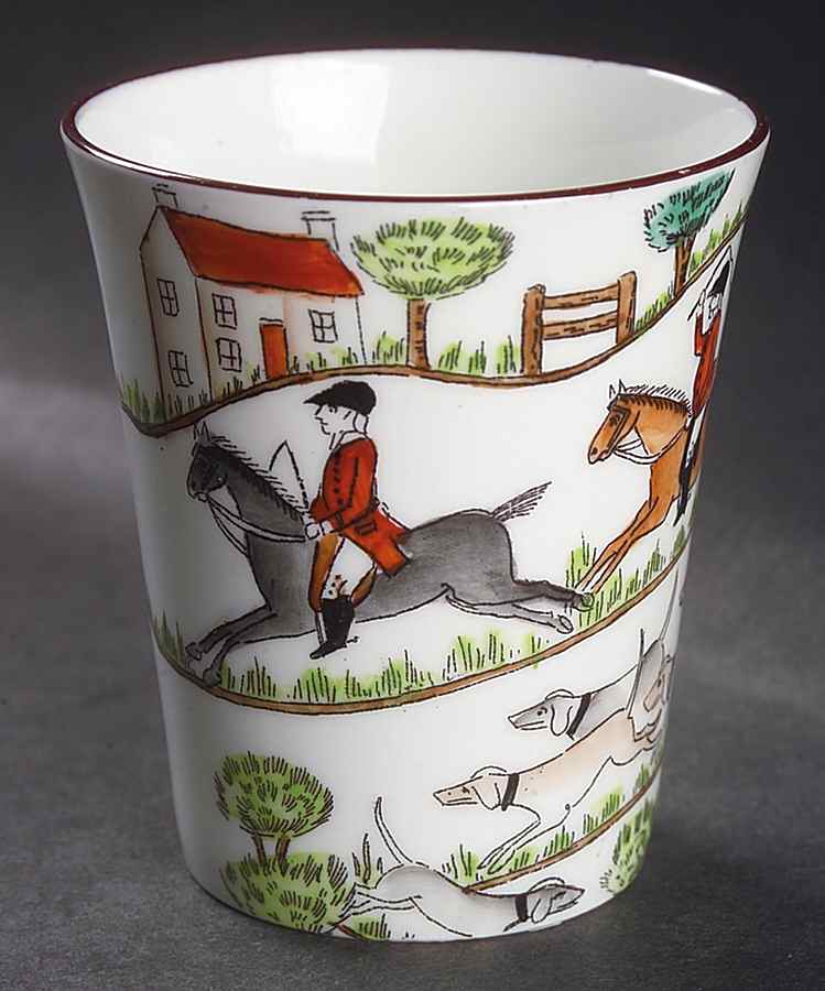 Hunting Scene 8 Oz Tumbler by Crown Staffordshire-1