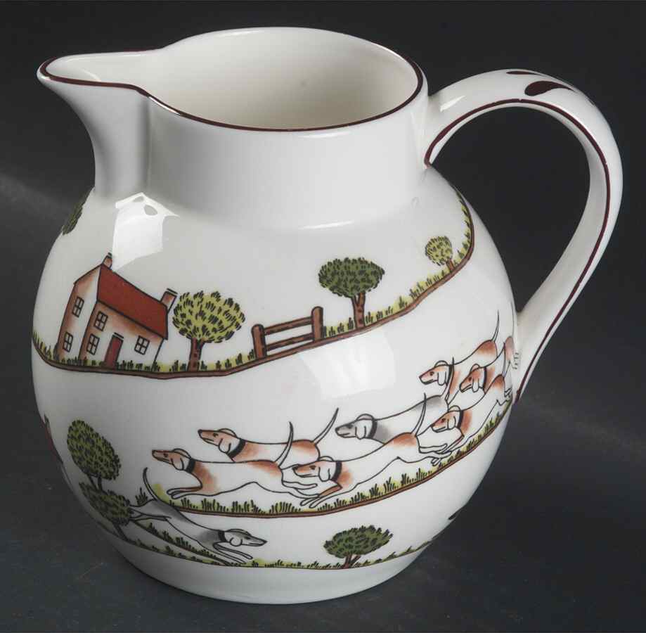 Hunting Scene 16 Oz Pitcher by Crown Staffordshire-1