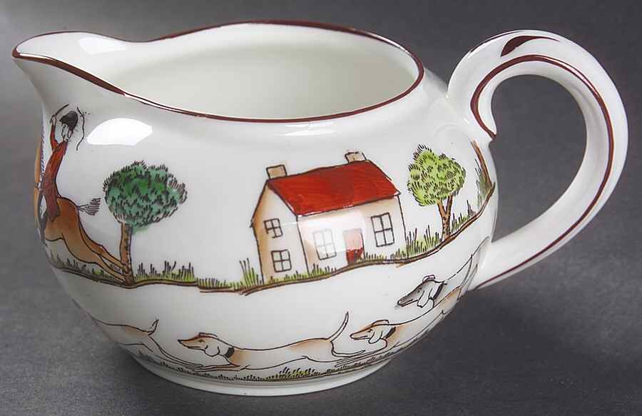 Hunting Scene Mini Creamer by Crown Staffordshire-1