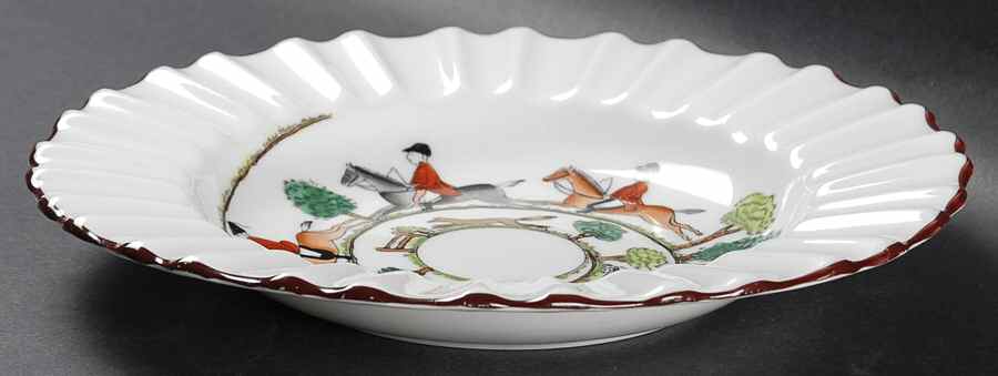 Hunting Scene Large Ashtray by Crown Staffordshire-1