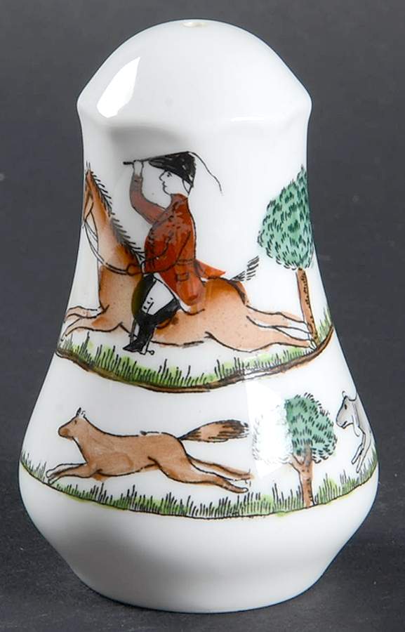 Hunting Scene Salt Shaker by Crown Staffordshire-1