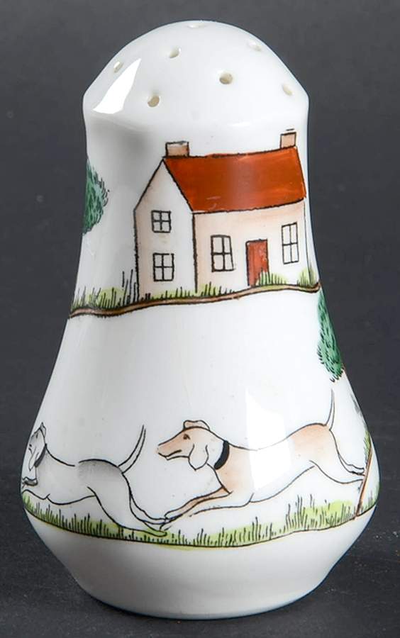 Hunting Scene Pepper Shaker by Crown Staffordshire-1