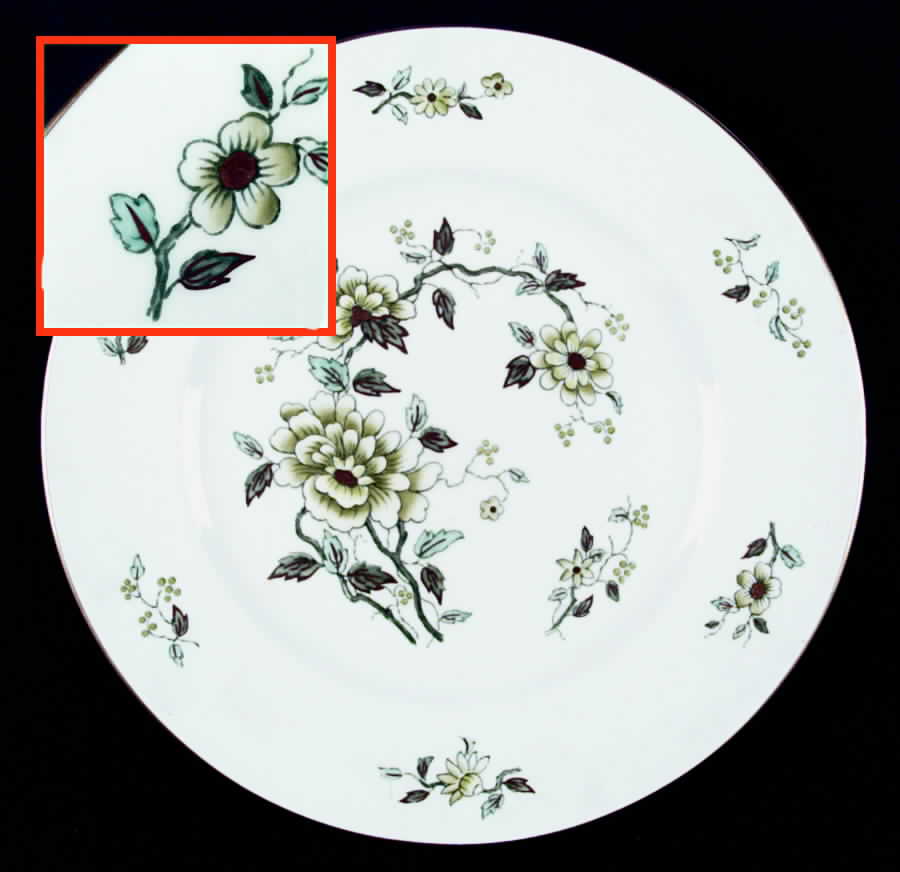 Imari Green Dinner Plate by Crown Staffordshire-1