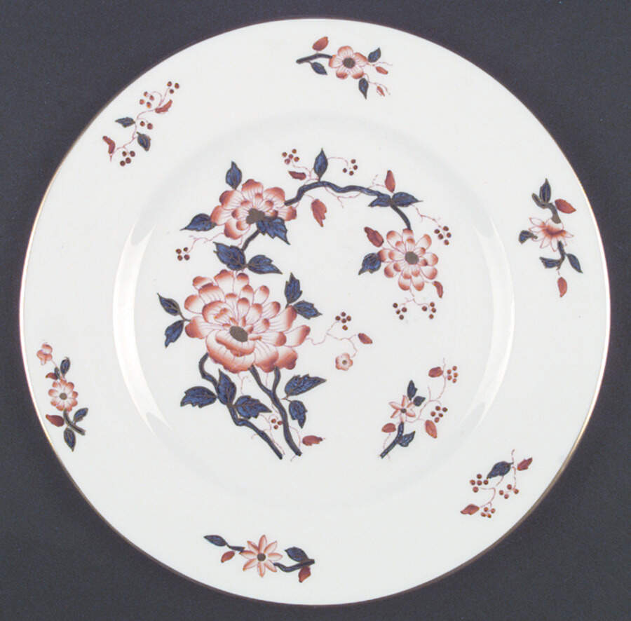 Imari Coral Dinner Plate by Crown Staffordshire-1