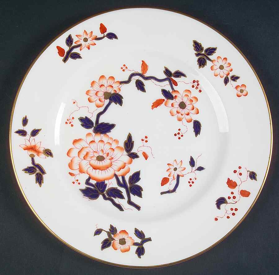 Imari Coral Salad Plate by Crown Staffordshire-1