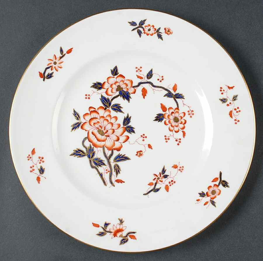 Imari Coral Dinner Plate by Crown Staffordshire-1