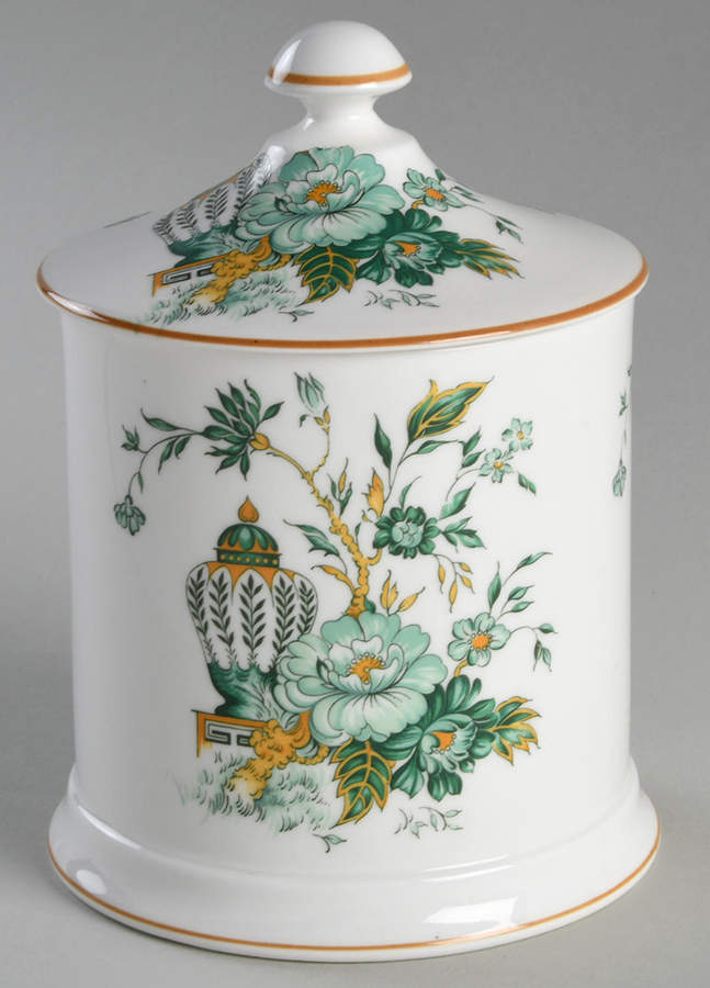 Kowloon Tea Canister & Lid by Crown Staffordshire-1