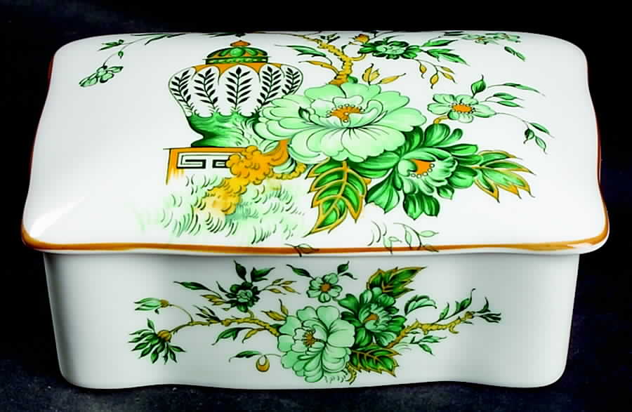 Kowloon Cigarette Box & Lid by Crown Staffordshire-1