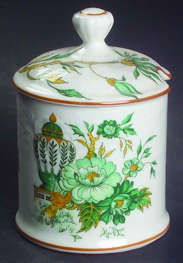 Kowloon Mustard Jar & Lid by Crown Staffordshire-1