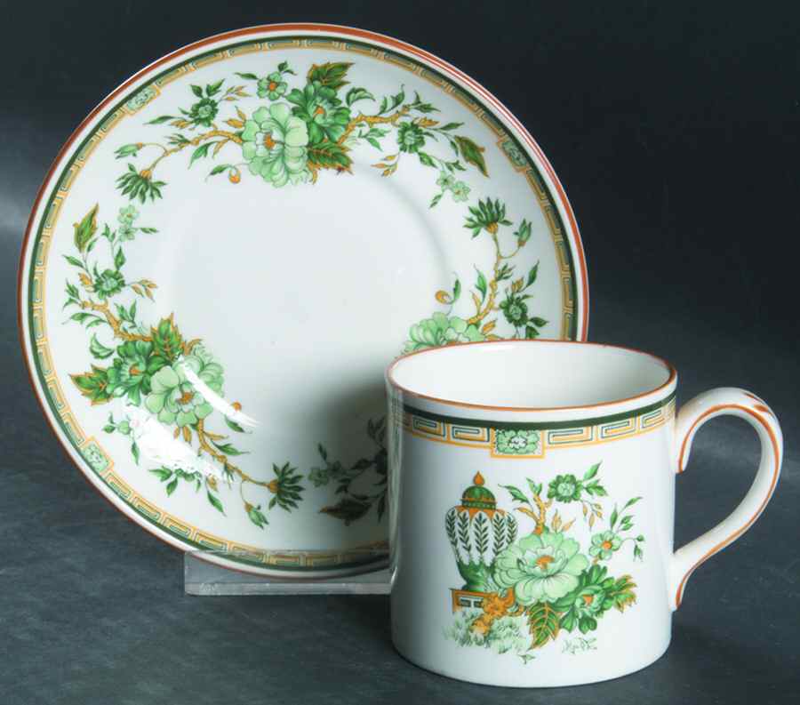 Kowloon Flat Cup & Saucer Set by Crown Staffordshire-1