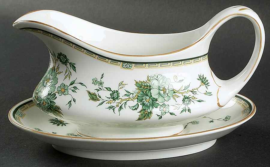 Kowloon Gravy Boat & Underplate by Crown Staffordshire-1