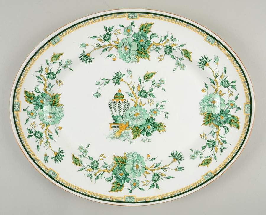 Kowloon 13" Oval Serving Platter by Crown Staffordshire-1