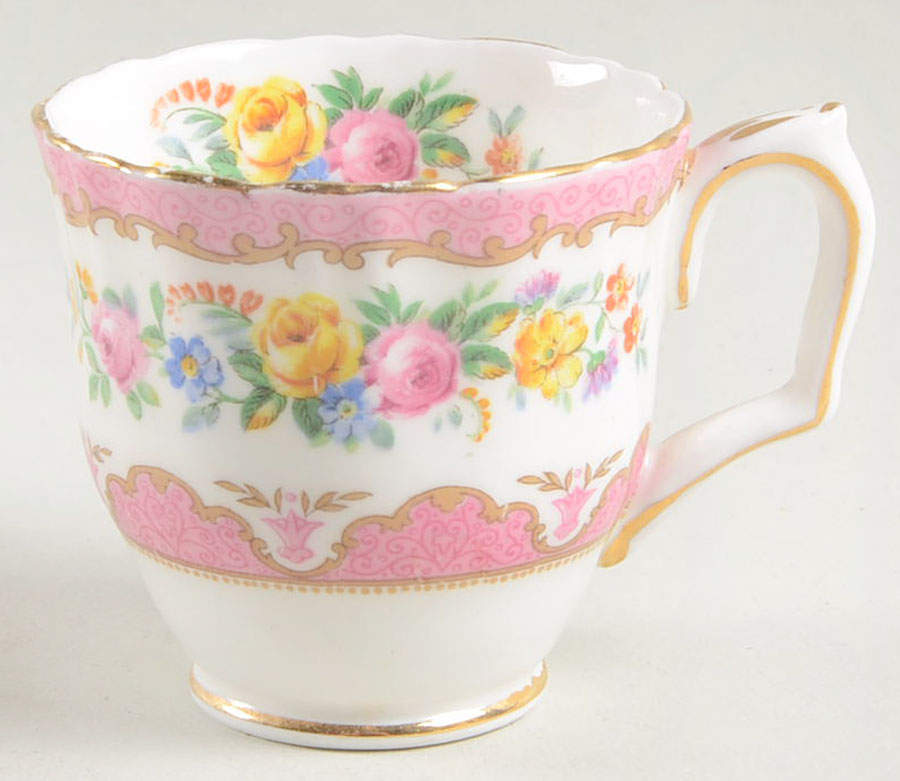 Lyric Tunis (Scalloped) Footed Demitasse Cup by Crown Staffordshire-1