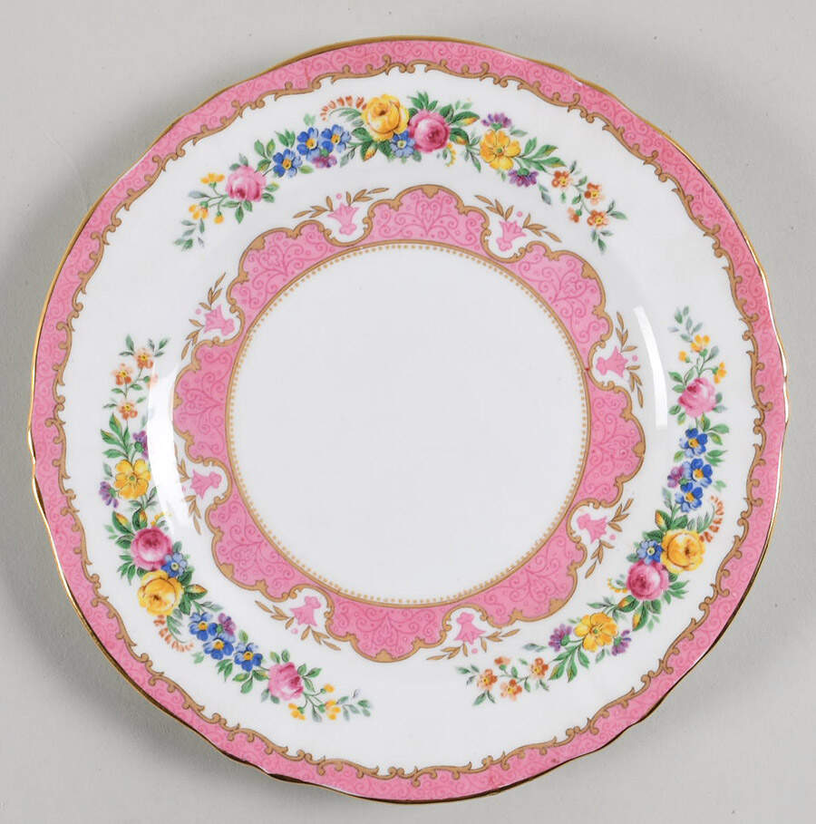 Lyric Tunis (Scalloped) Dessert/Pie Plate by Crown Staffordshire-1