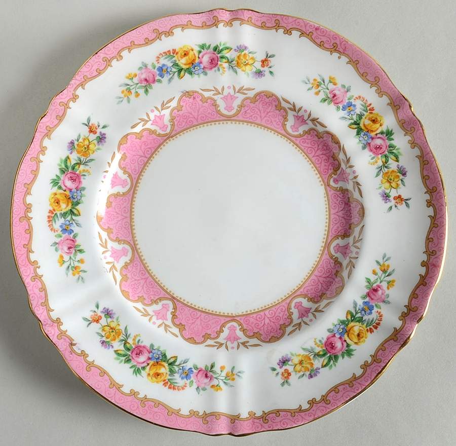 Lyric Tunis (Scalloped) Salad Plate by Crown Staffordshire-1