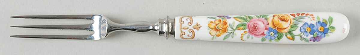 Lyric Tunis (Scalloped) Individual Pastry Fork by Crown Staffordshire-1