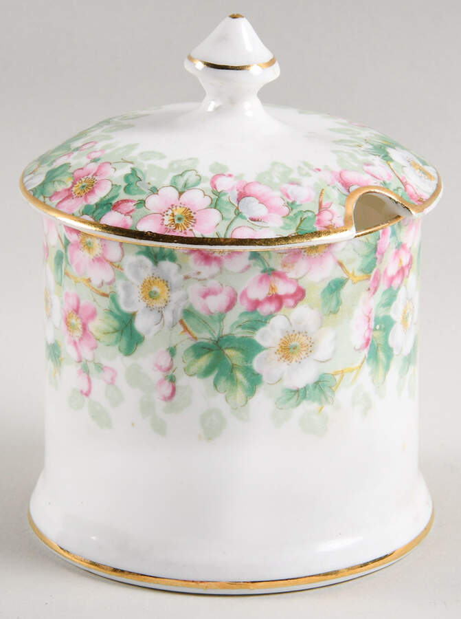 Maytime Jam/Jelly & Lid by Crown Staffordshire-1