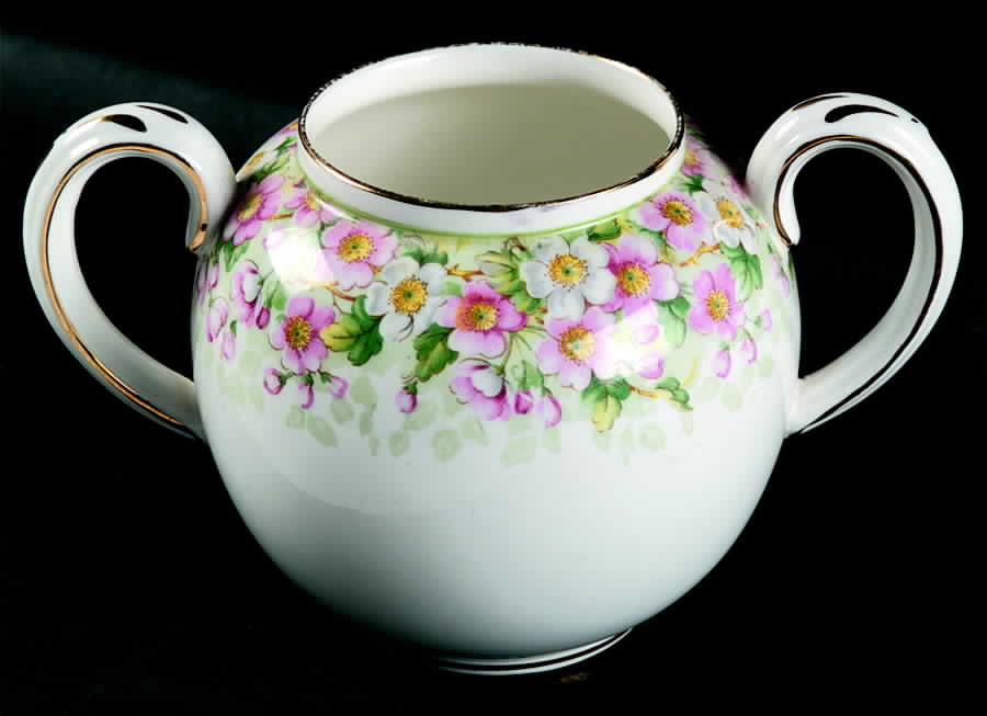 Maytime Sugar Bowl No Lid by Crown Staffordshire-1