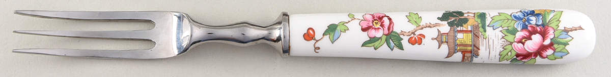Pagoda Individual Fruit Fork with Stainless Tines by Crown Staffordshire-1