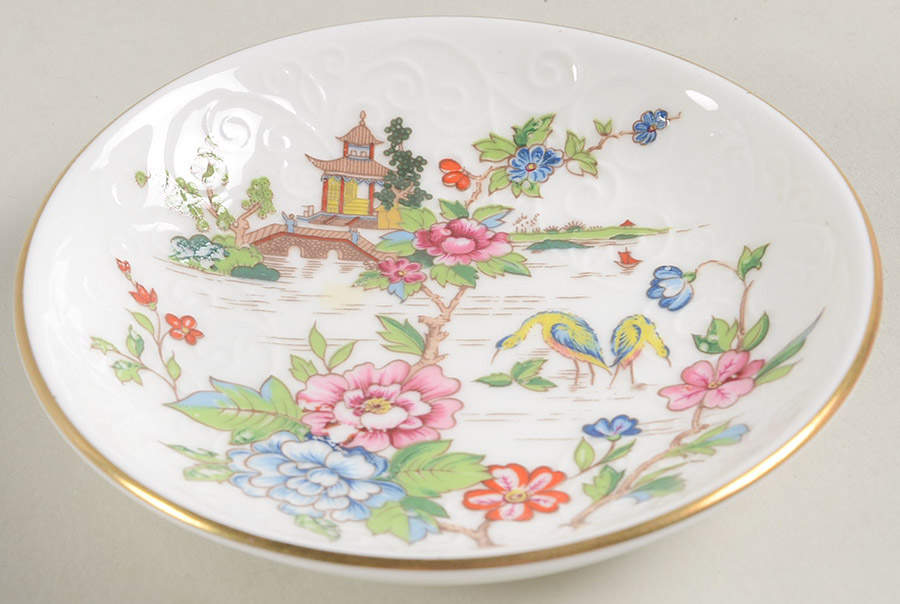 Pagoda Butter Pat by Crown Staffordshire-1
