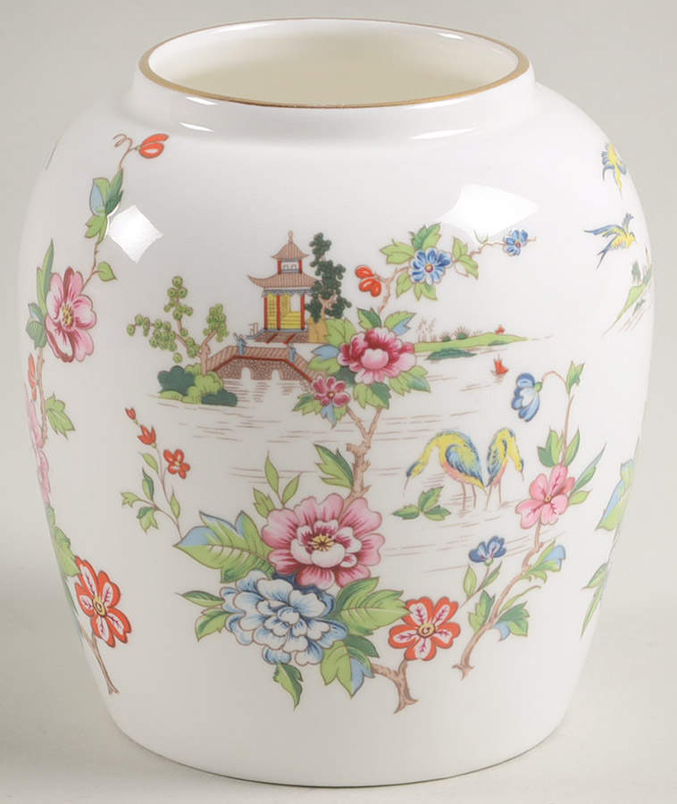 Pagoda Medium Ginger Jar No Lid by Crown Staffordshire-1