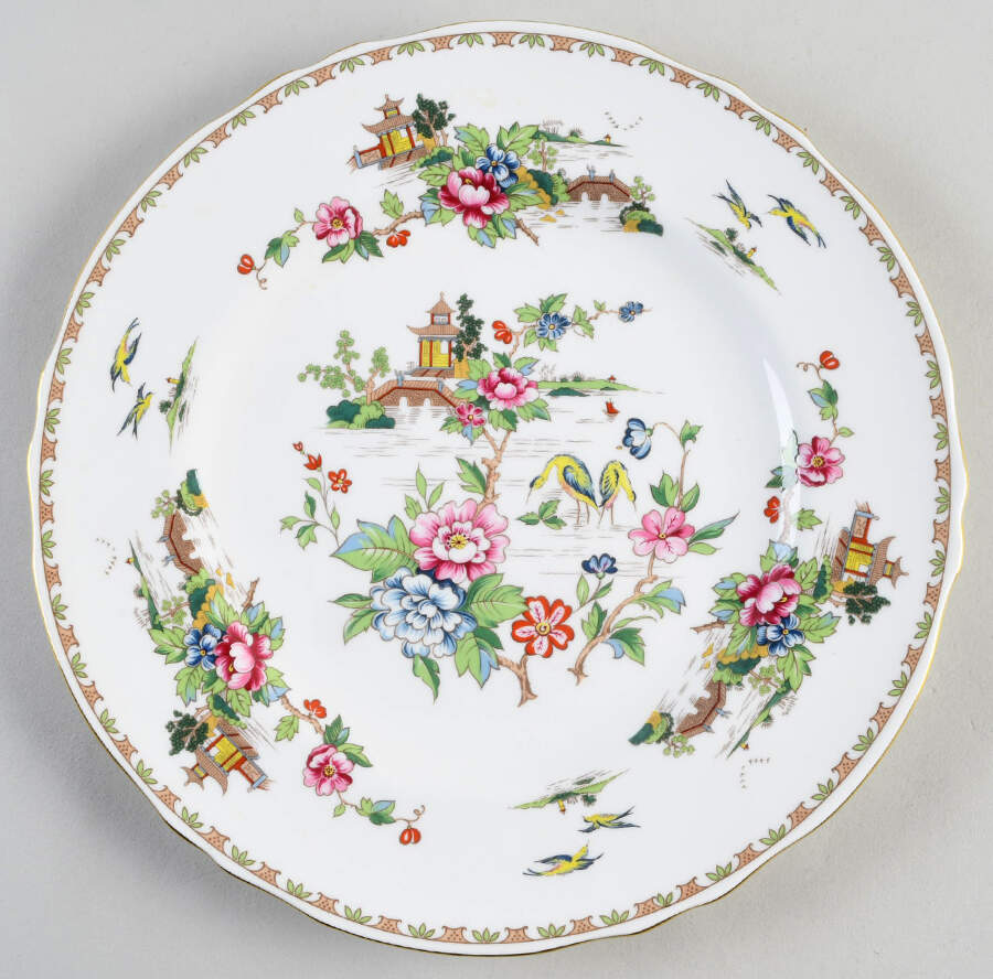 Pagoda Dinner Plate by Crown Staffordshire-1