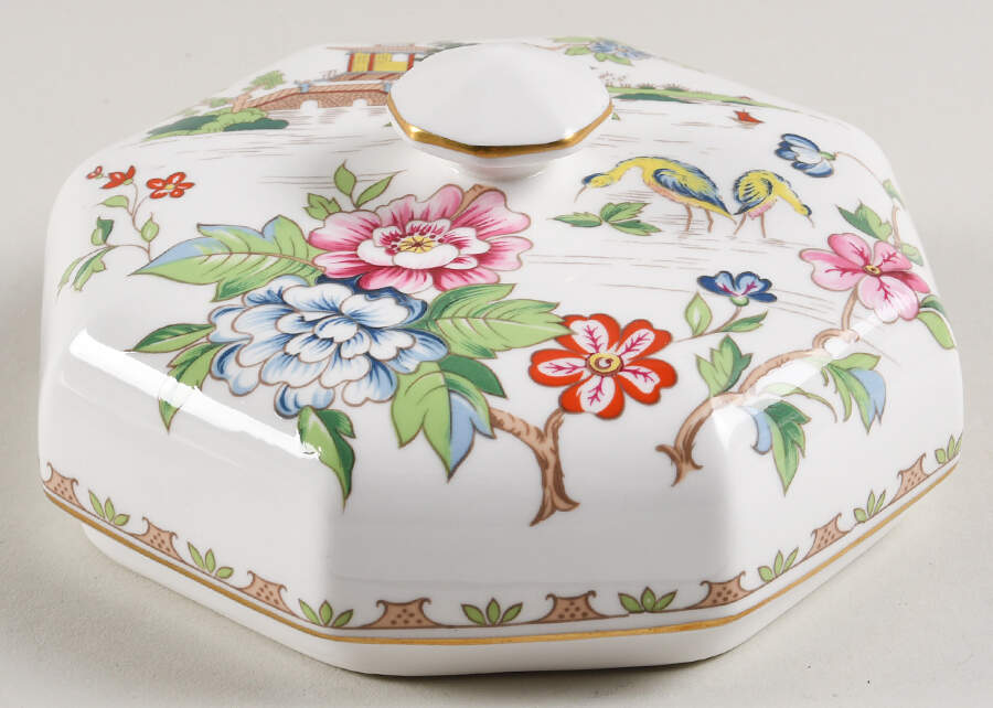 Pagoda Lid for 4" Octagonal Jar by Crown Staffordshire-1