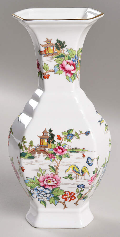 Pagoda 9" Vase by Crown Staffordshire-1