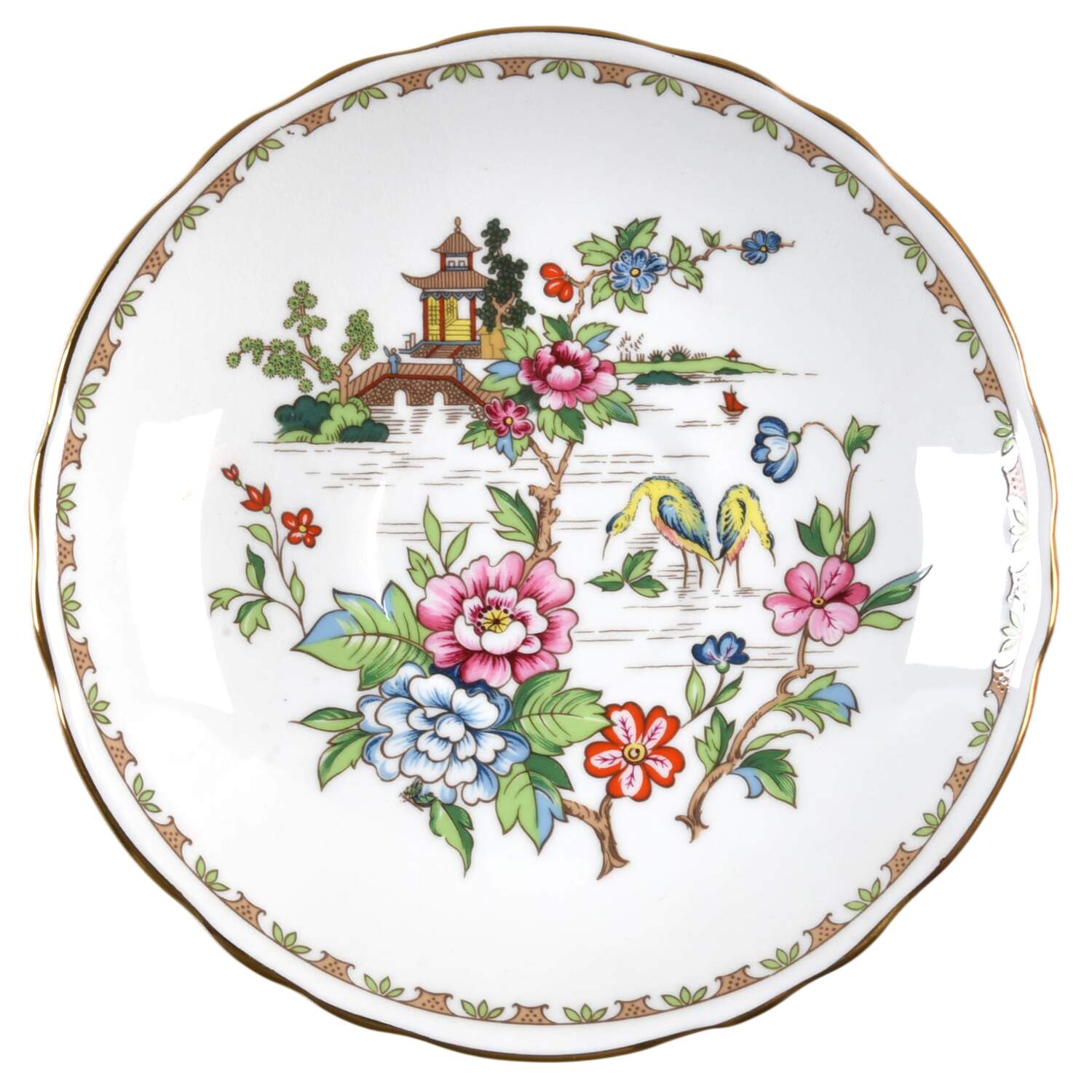 Pagoda Saucer by Crown Staffordshire-1