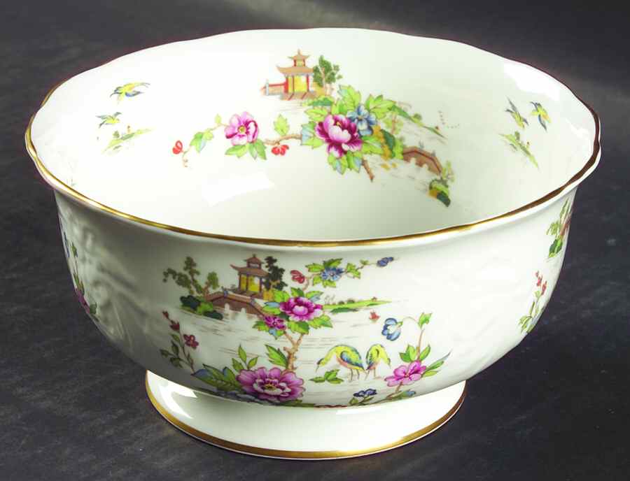Pagoda 6" Footed Bowl by Crown Staffordshire-1