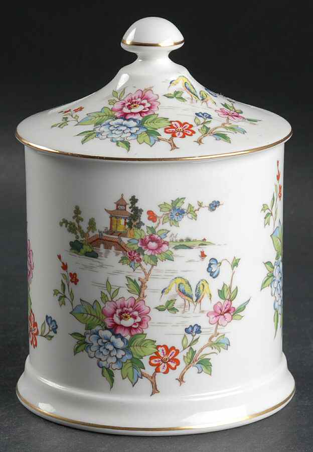 Pagoda Candy Jar & Lid by Crown Staffordshire-1