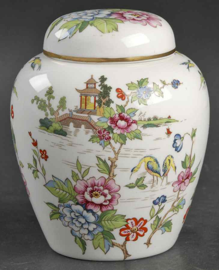 Pagoda Small Ginger Jar & Lid by Crown Staffordshire-1