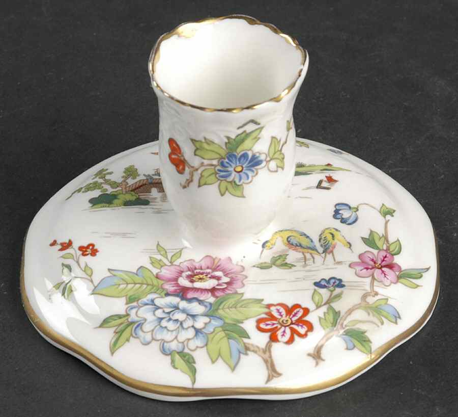 Pagoda Single Light Candlestick by Crown Staffordshire-1