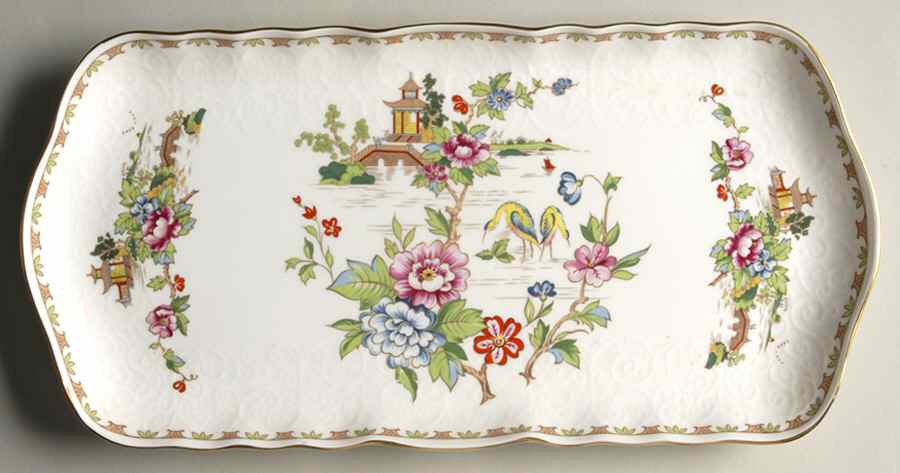 Pagoda Large Sandwich Tray by Crown Staffordshire-1