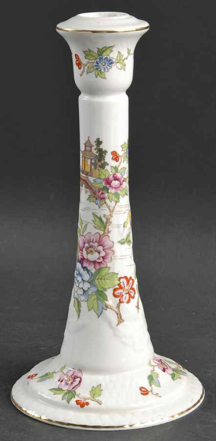 Pagoda Tall Candlestick by Crown Staffordshire-1