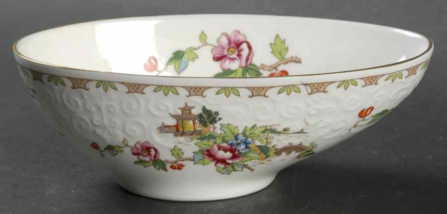 Pagoda Avocado Bowl by Crown Staffordshire-1