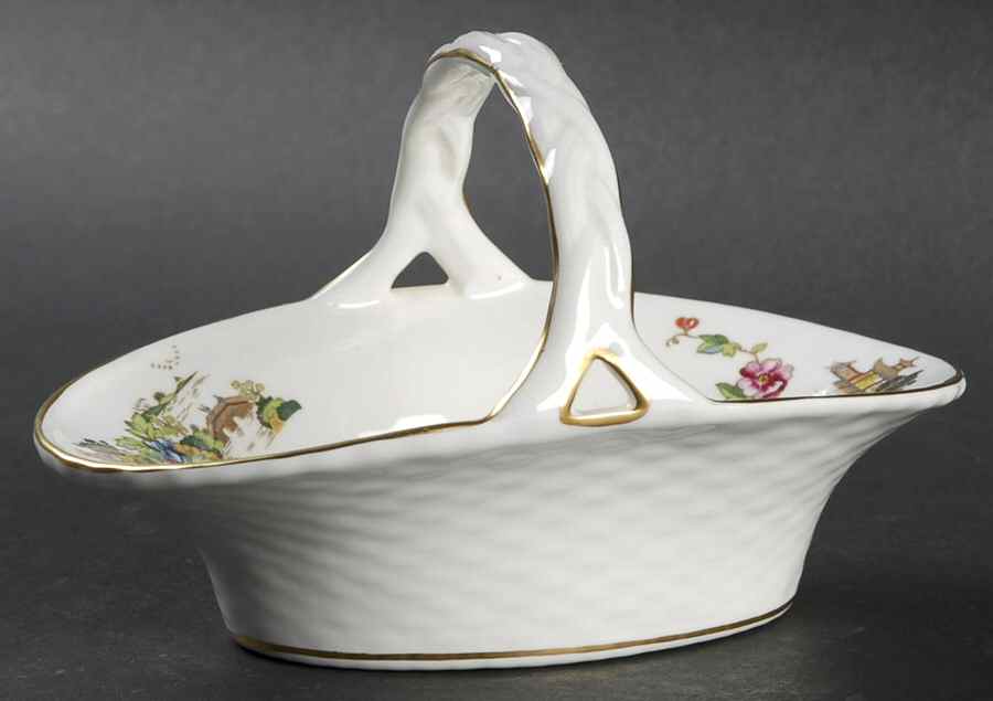 Pagoda Small Basket by Crown Staffordshire-1