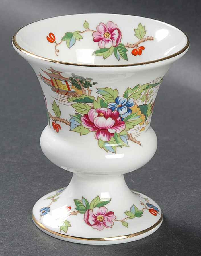 Pagoda Posey Pot by Crown Staffordshire-1