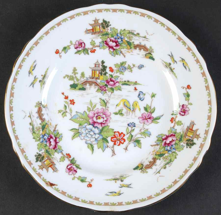 Pagoda Salad Plate by Crown Staffordshire-1