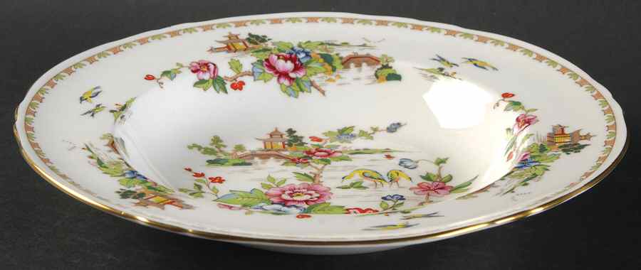 Pagoda Rim Soup Bowl by Crown Staffordshire-1