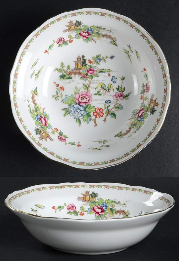 Pagoda Coupe Cereal Bowl by Crown Staffordshire-1