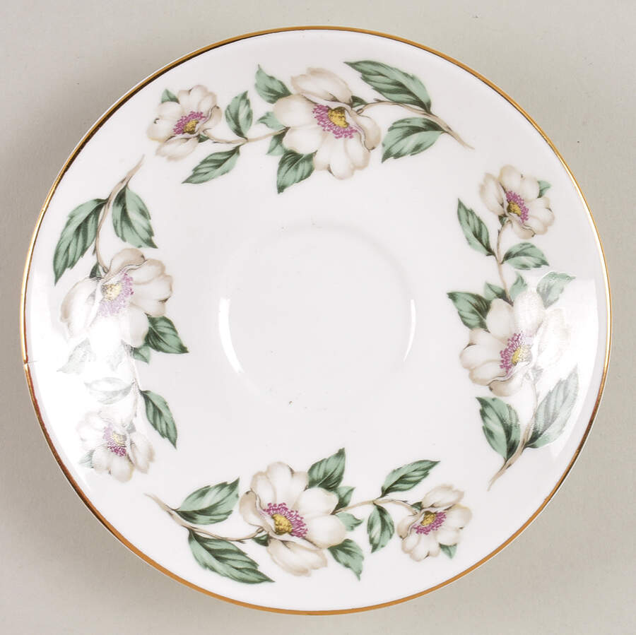 Pear Blossom Saucer by Crown Staffordshire-1