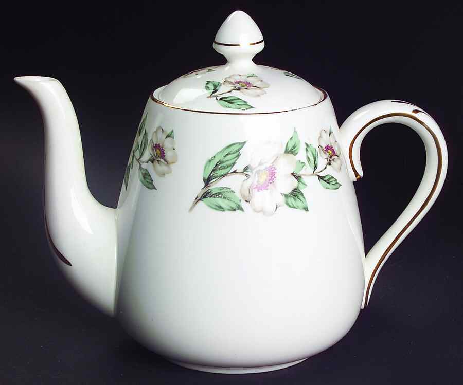 Pear Blossom Teapot & Lid by Crown Staffordshire-1