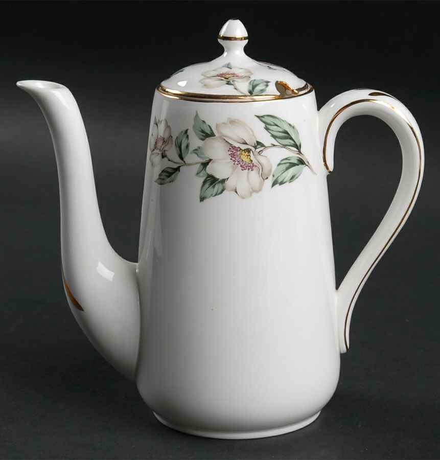 Pear Blossom Mini Coffee Pot & Lid by Crown Staffordshire-1