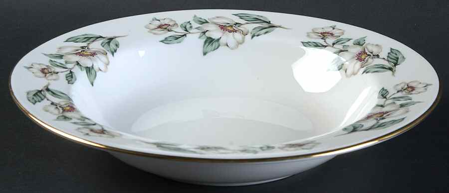 Pear Blossom Rim Soup Bowl by Crown Staffordshire-1