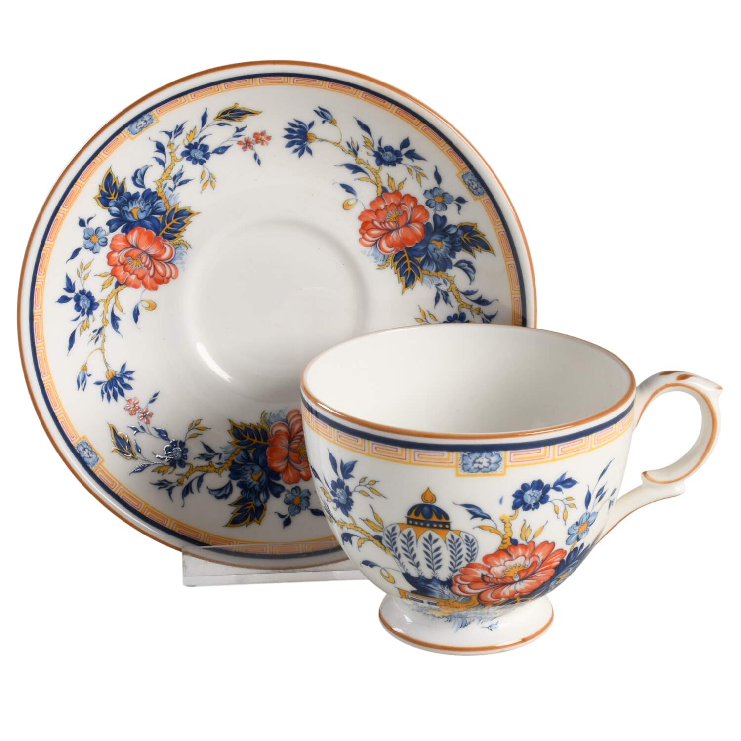 Penang Footed Cup & Saucer Set by Crown Staffordshire-1