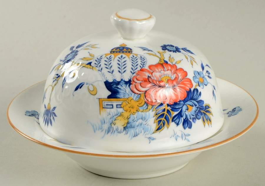 Penang Mini Round Covered Butter by Crown Staffordshire-1