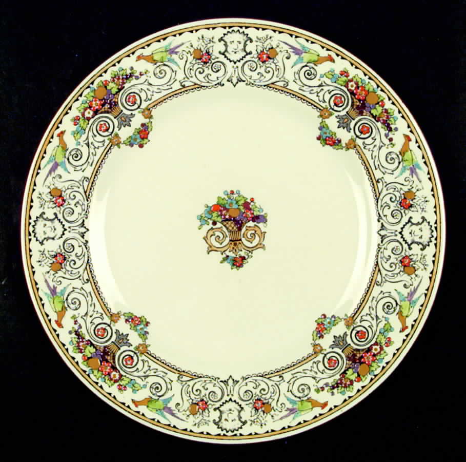 Renaissance Dinner Plate by Crown Staffordshire-1